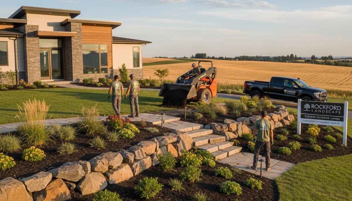Landscaping design in Spokane, WA for residential outdoor living space