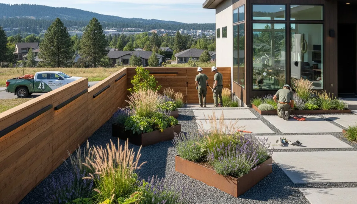 Landscaping team serving Spokane, WA with custom landscape design and installation