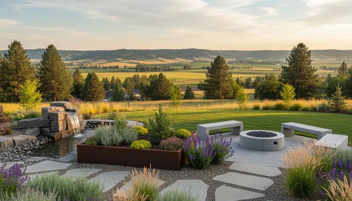 Landscaping crew providing outdoor design and maintenance services in Spokane, WA